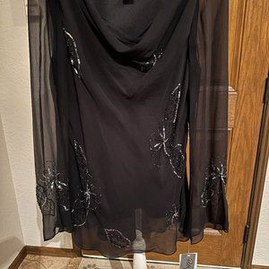 New 100% silk blouse with polyester lining